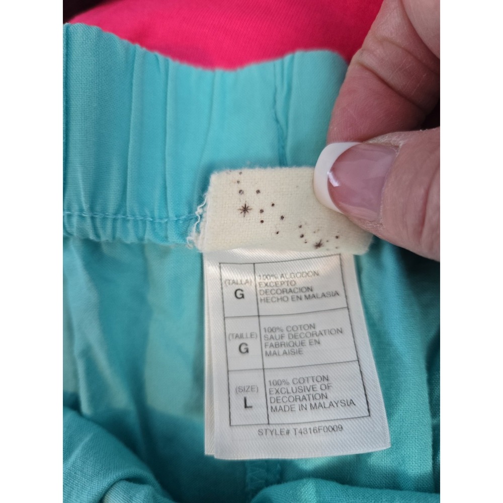 Disney Pajama Shorts Size Large Turquoise and Brown with Graphic Designs - Picture 7 of 7